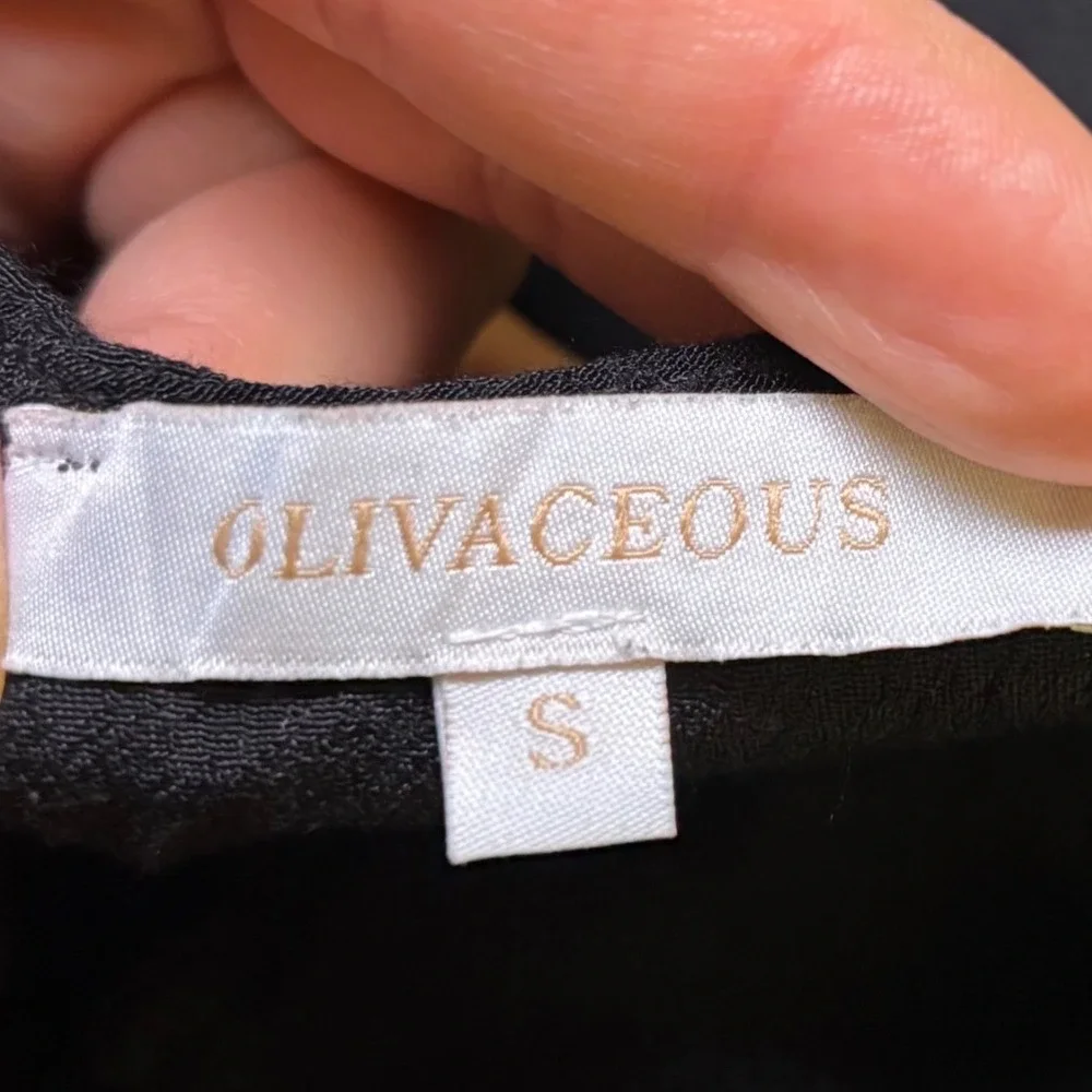 Olivaceous Black Tie Front Keyhole Maxi Dress Sz Small Coastal Vacation Travel
